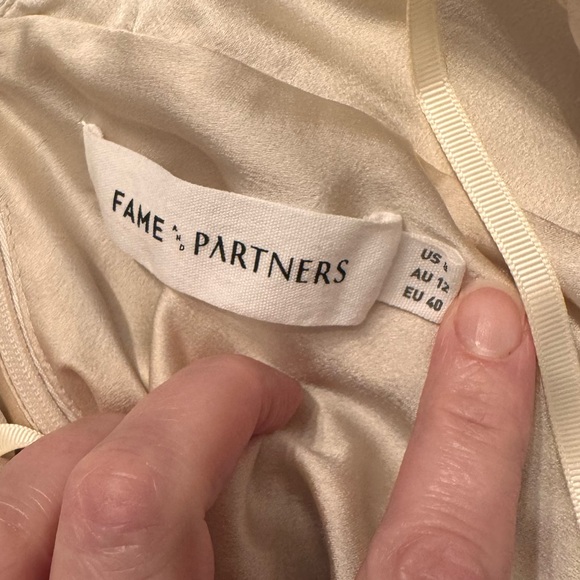 FAME‎ AND PARTNERS Rosabel Light Nude Cowl Neck Silky Maxi Dress - Picture 7 of 7